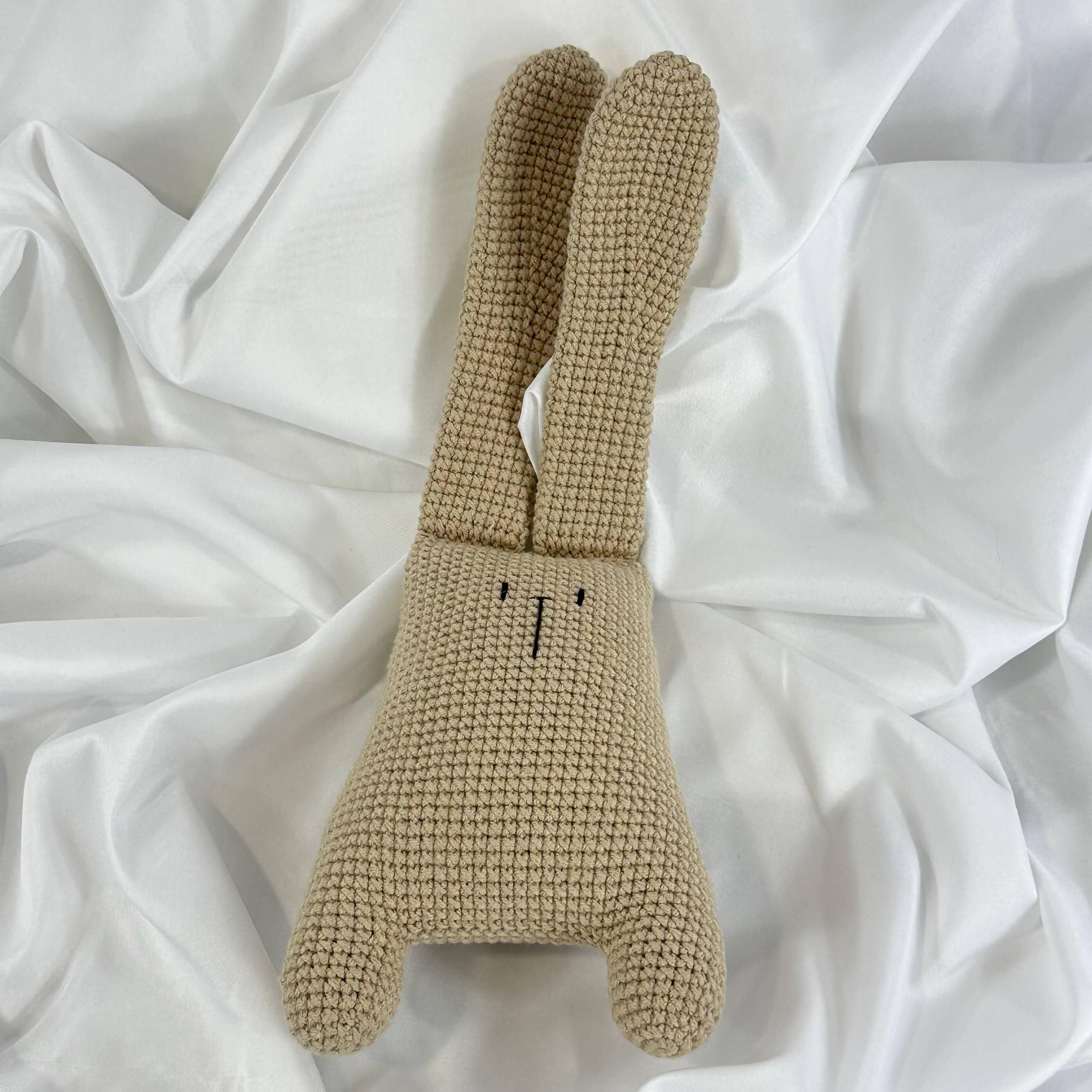 Handmade Crochet Peekaboo Bunny Toy, 100% Cotton, Baby Shower Gift, Nursery Decor