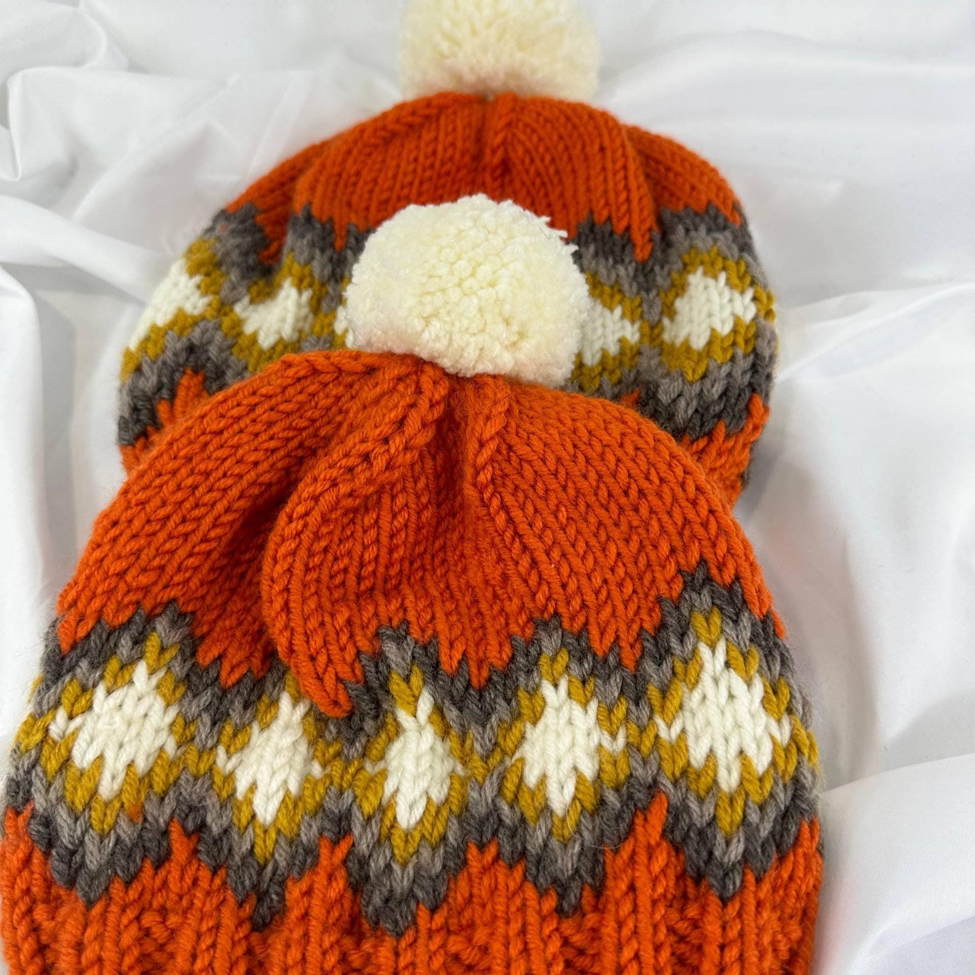 Handmade Knit Beanie, Cozy Winter Hat For Adults and Kids, Warm Handcrafted Cap