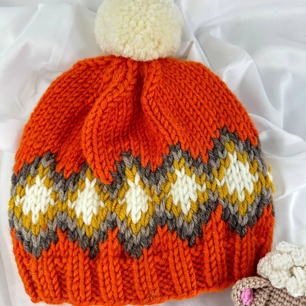 Handmade Knit Beanie, Cozy Winter Hat For Adults and Kids, Warm Handcrafted Cap
