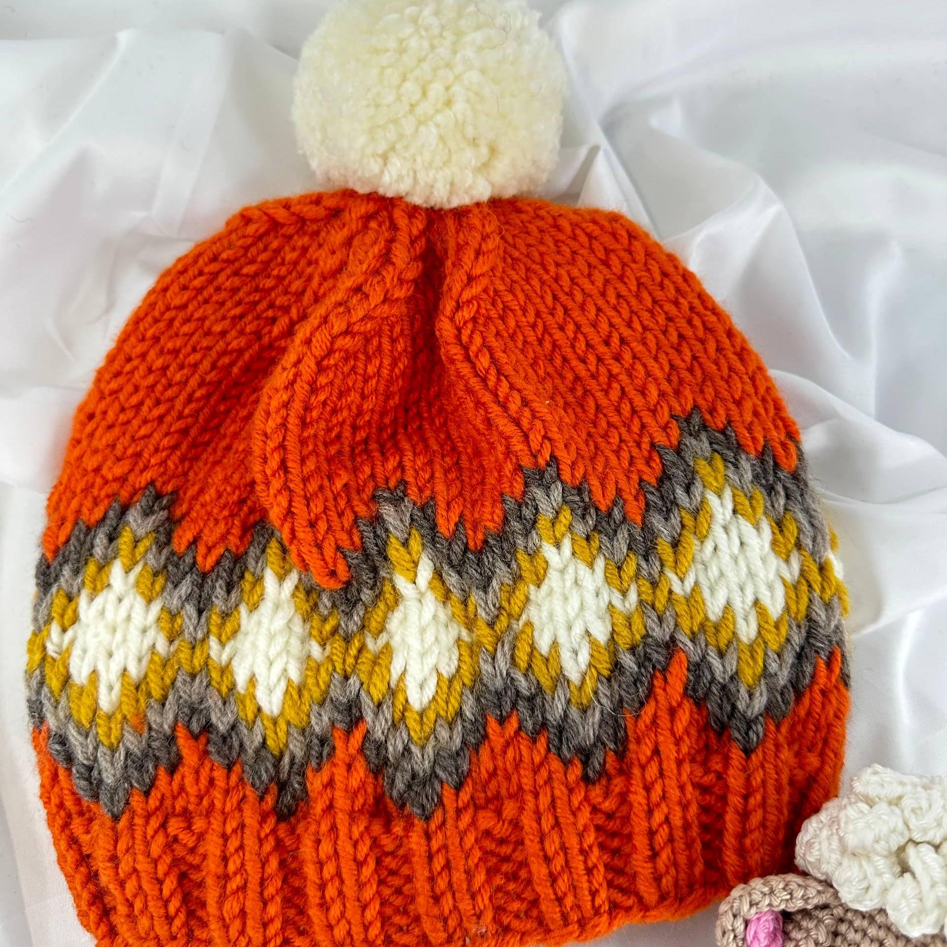 Handmade Knit Beanie, Cozy Winter Hat For Adults and Kids, Warm Handcrafted Cap