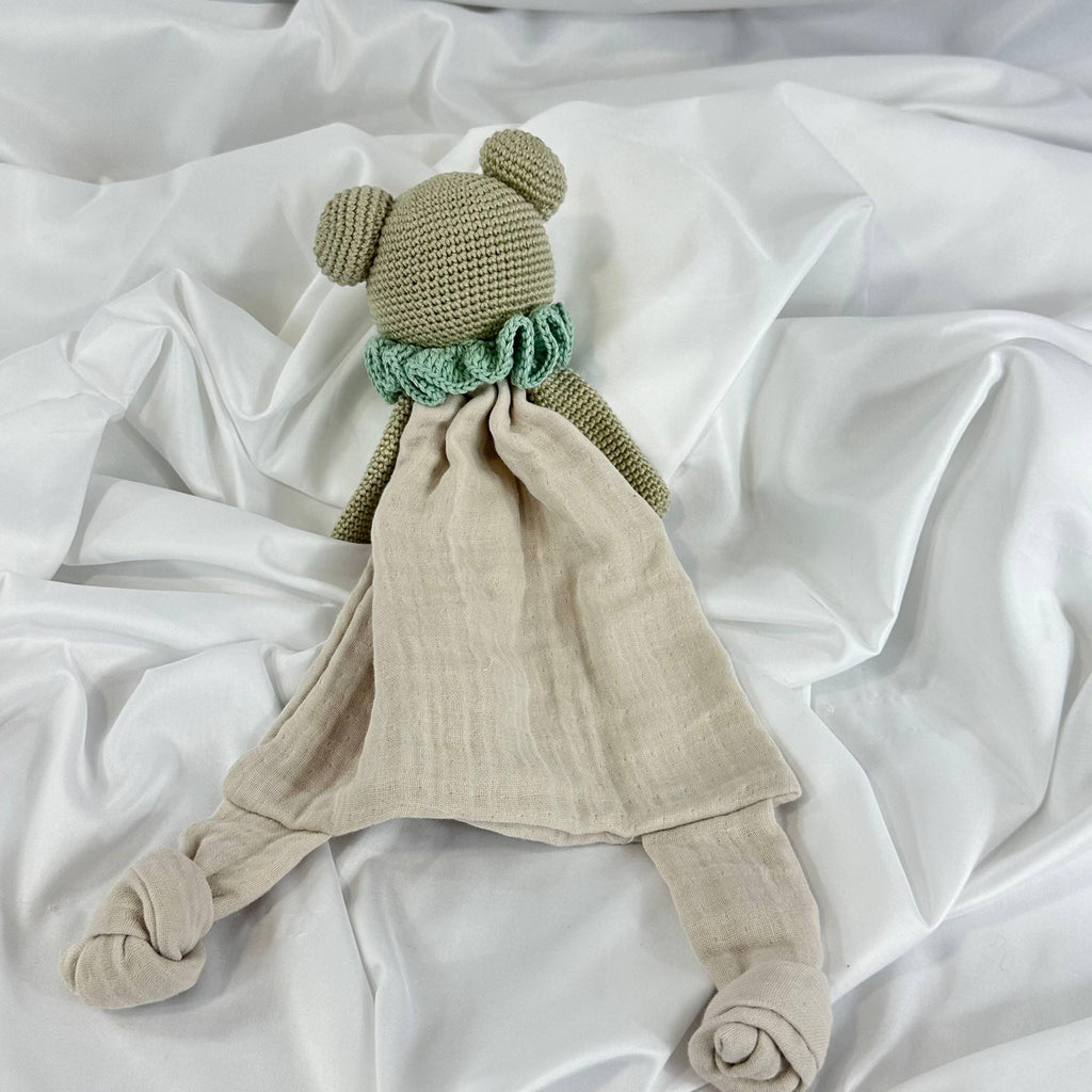 Crocheted Koala Lovey Security Blanket, Baby Comfort Toy, Newborn Gift