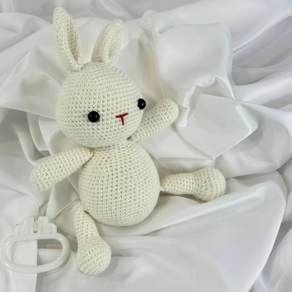 Baby Girl Gift Set, Newborn Bunny Toy + Booties + Teether, Perfect Baby Shower Present
