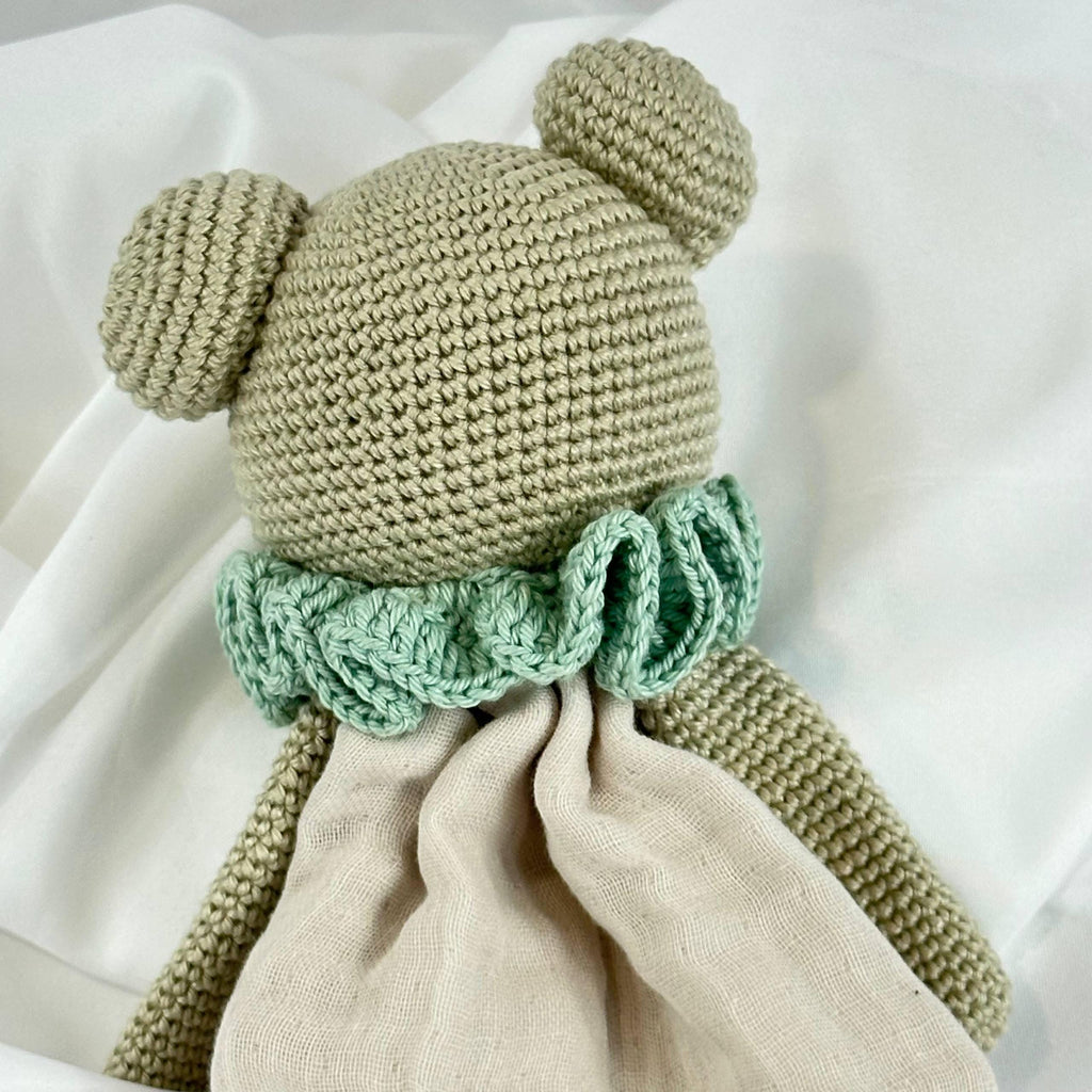 Crocheted Koala Lovey Security Blanket, Baby Comfort Toy, Newborn Gift