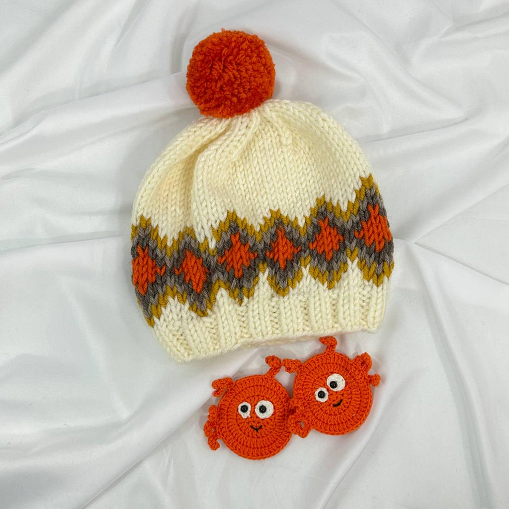 Handmade Knit Beanie, Cozy Winter Hat For Adults and Kids, Warm Handcrafted Cap