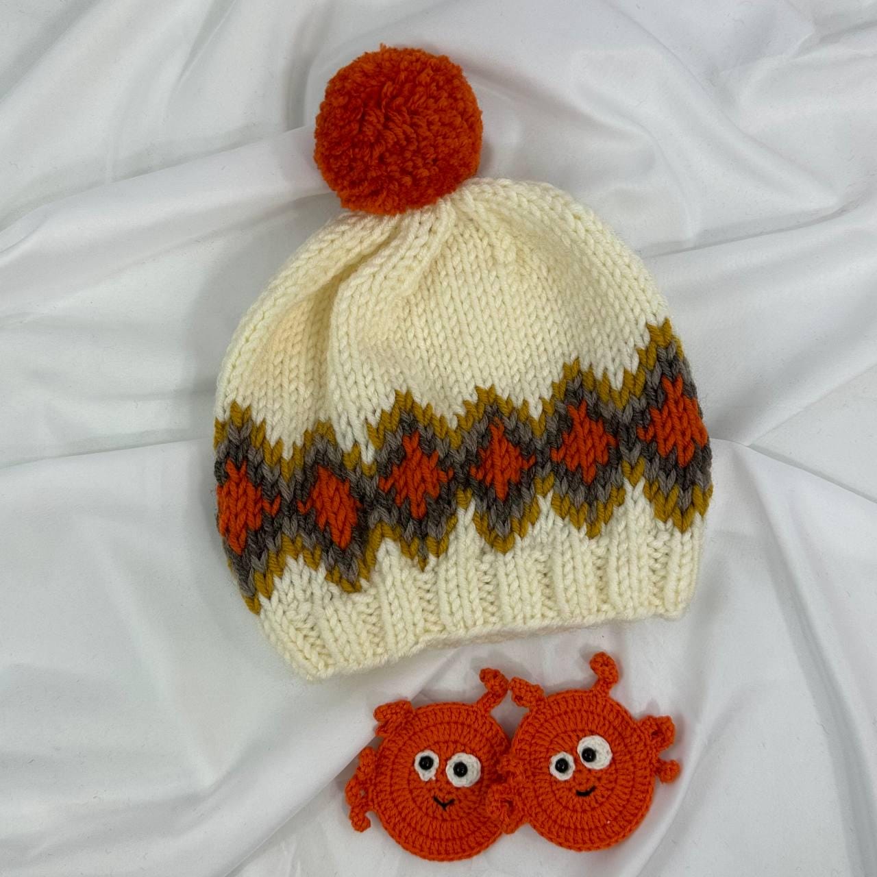 Handmade Knit Beanie, Cozy Winter Hat For Adults and Kids, Warm Handcrafted Cap