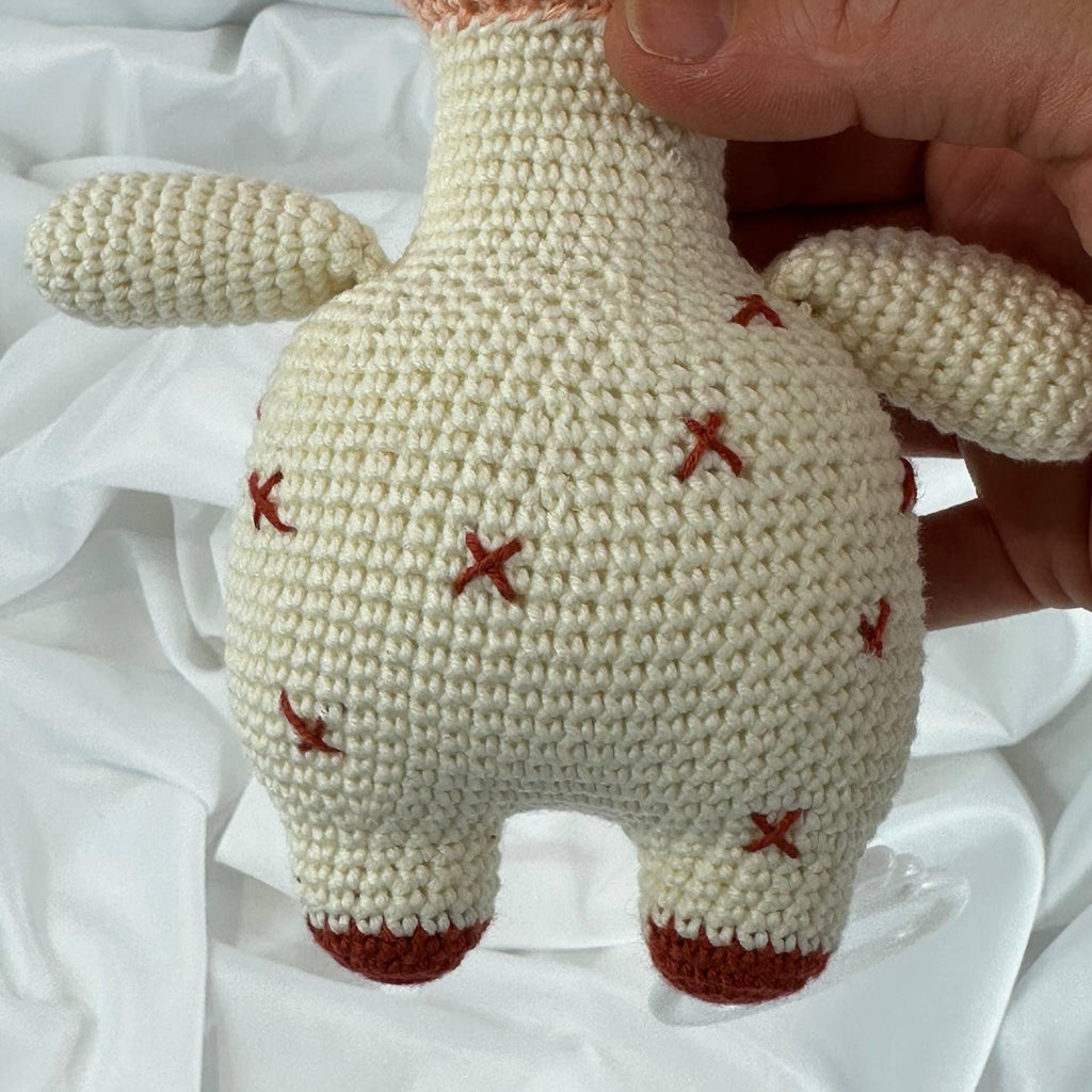 Handmade Crochet Musical Giraffe Toy, Organic Baby Sleep Aid, Amigurumi toys