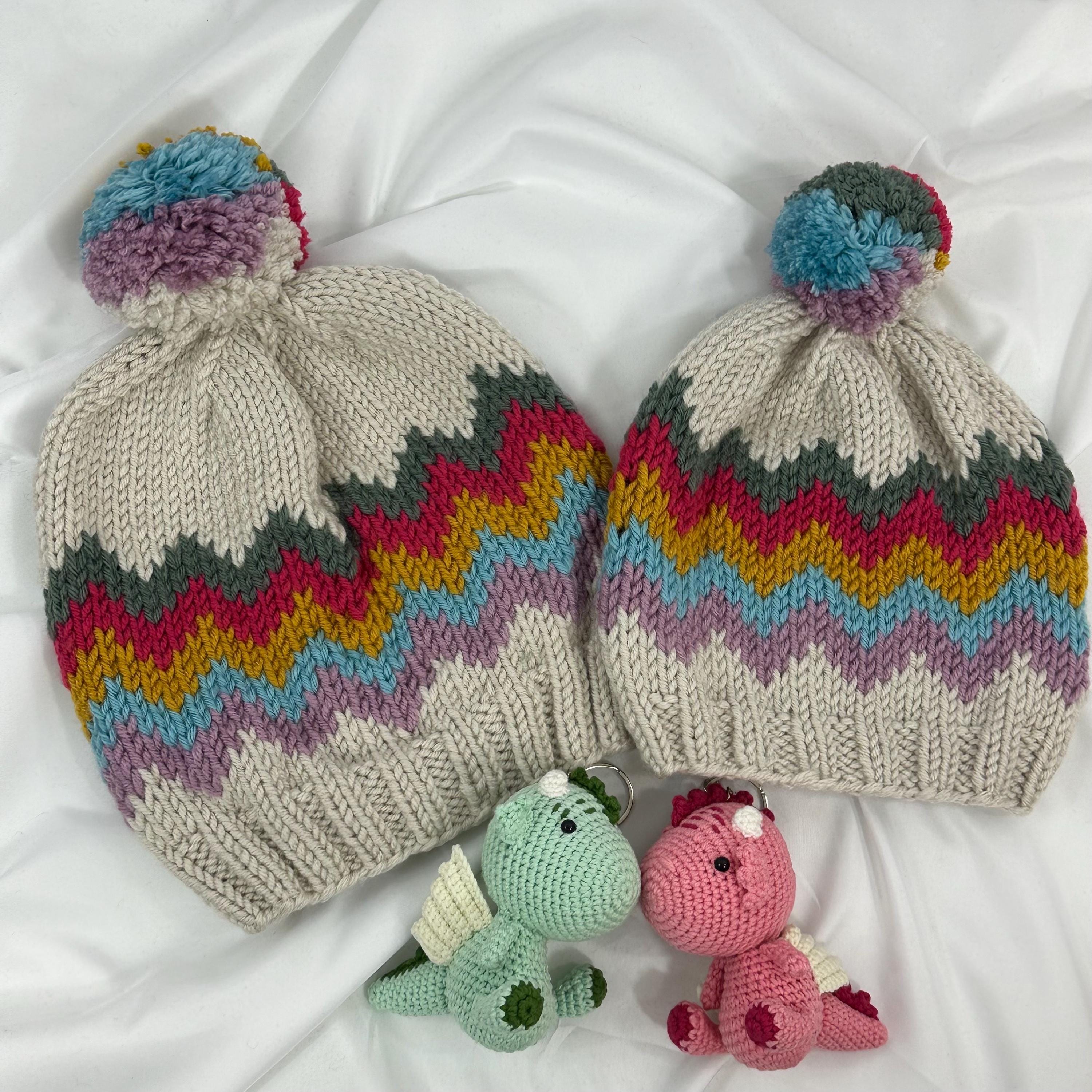 Handmade Knit Beanie, Cozy Winter Hat For Adults and Kids, Warm Handcrafted Cap