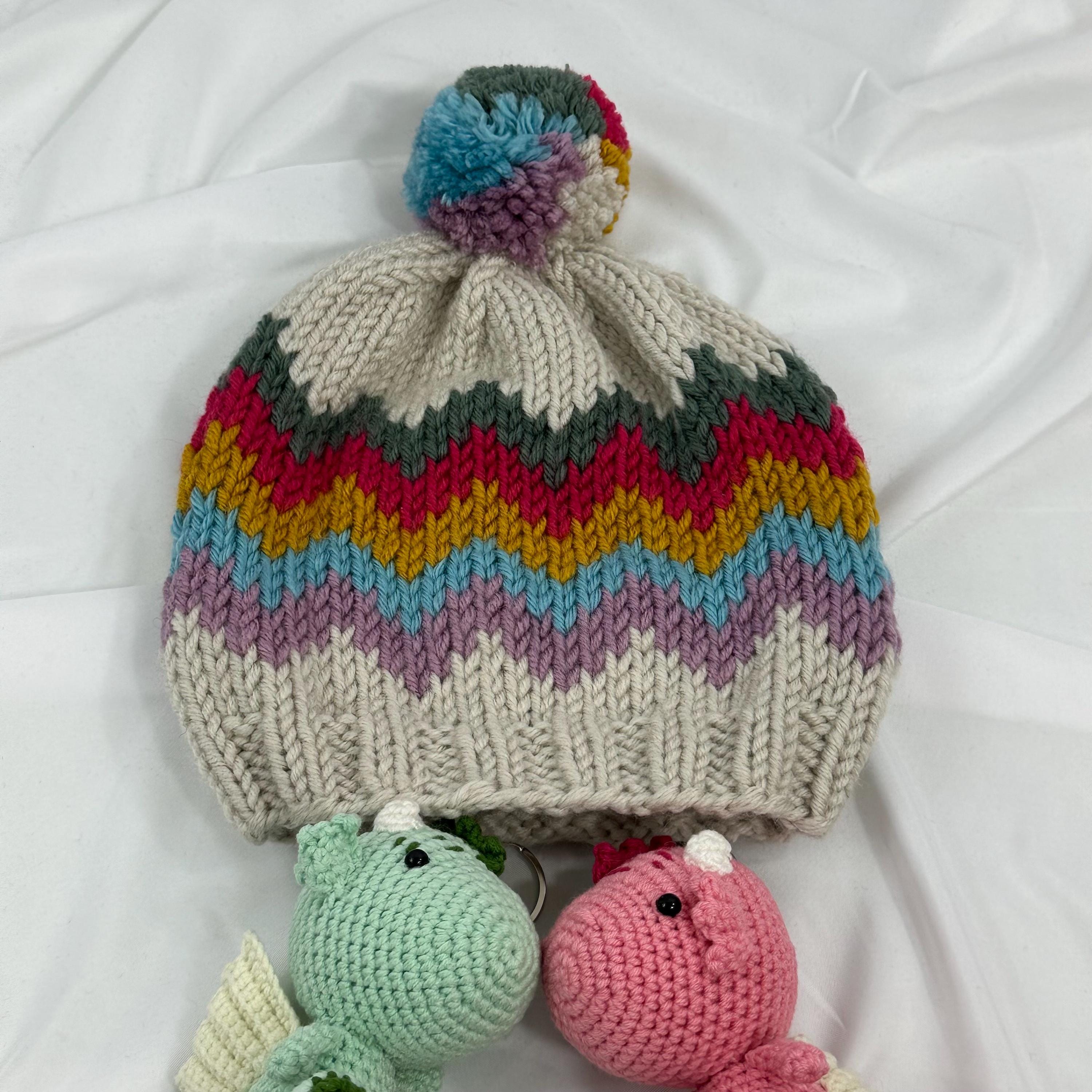 Handmade Knit Beanie, Cozy Winter Hat For Adults and Kids, Warm Handcrafted Cap